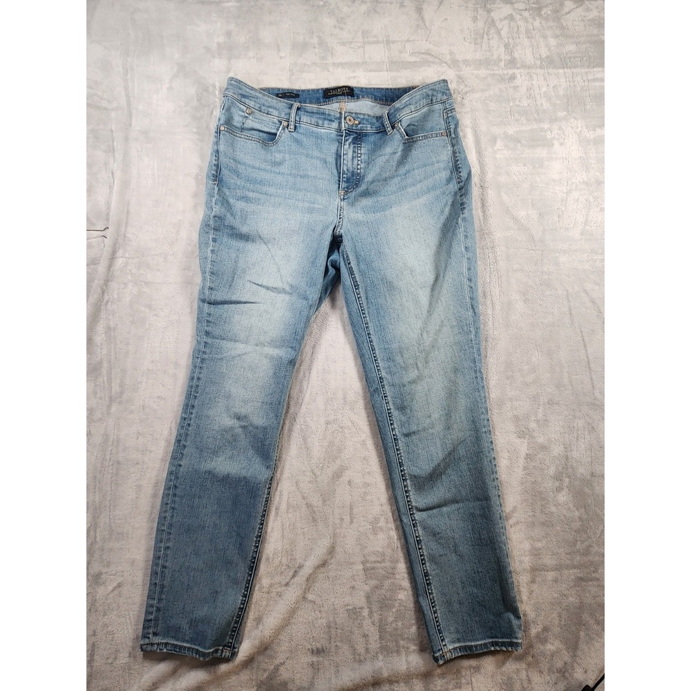 Talbots Womens Jeans Blue Size 14‎ Flawless Five Pocket Slim Ankle Denim Cotton